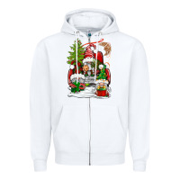 White christmas gnome truck Zipper Hoodie - BundleAndBundleShop