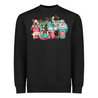 Black pig coffee cups Heavyweight Sweatshirt - OliviaCreatesArt