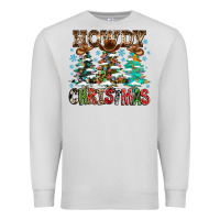 Dove Grey Howdy Christmas Premium Sweatshirt - CowhideDigitalArt