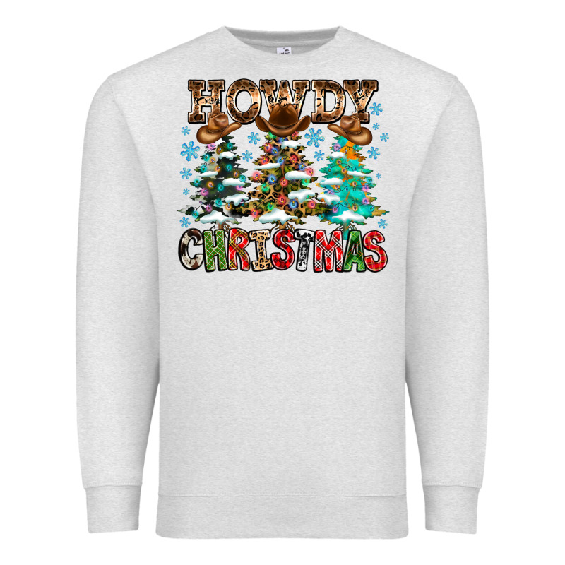 Howdy Christmas Premium Sweatshirt by CowhideDigitalArt | Teevron