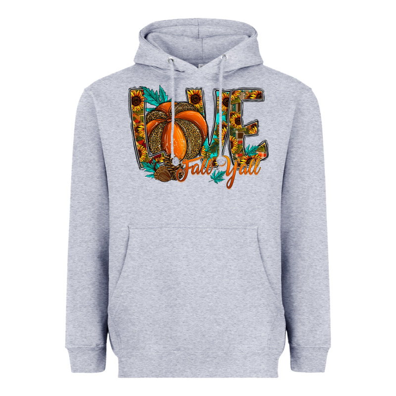 Love Fall Y'all Heavyweight Hoodie by CowhideDigitalArt | Teevron