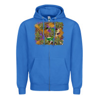 True Royal mardi gras plaid purple glitter cowhide  leopard Zipper Hoodie - FaDigitalArtStudio