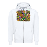 White mardi gras plaid purple glitter cowhide  leopard Zipper Hoodie - FaDigitalArtStudio