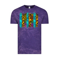 Cloud Purple turquoise leopard sunflowers colorful Vintage Tee - RanaPortraitStore