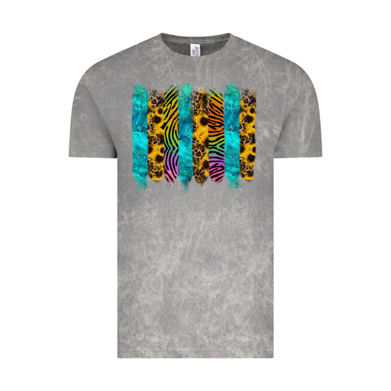 Turquoise Leopard Sunflowers Colorful Vintage Tee by RanaPortraitStore | Teevron