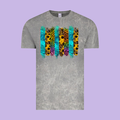 Turquoise Leopard Sunflowers Colorful Vintage Tee Designed By Ranaportraitstore