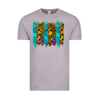 Vintage Zinc turquoise leopard sunflowers colorful Vintage Tee - RanaPortraitStore