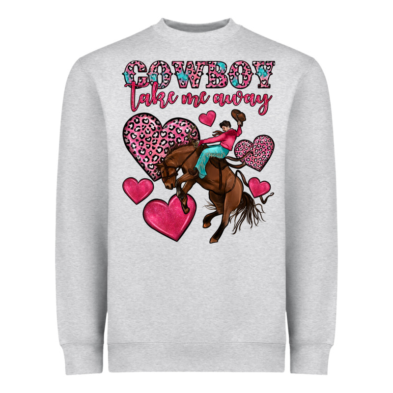 Cowboy Take Me Away Heavyweight Sweatshirt by OliviaCreatesArt | Teevron