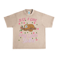 French Oak Just A Girl Who Lowes Sloths Urban Heavy Tee - Bettercallsaul
