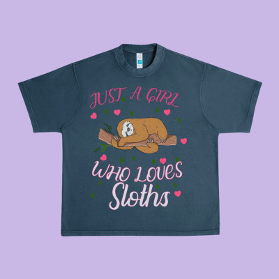 Just A Girl Who Lowes Sloths Urban Heavy Tee Designed By Bettercallsaul