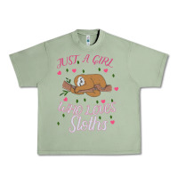 Oil Green Just A Girl Who Lowes Sloths Urban Heavy Tee - Bettercallsaul