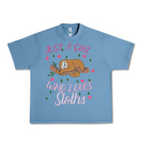 Pebble Blue Just A Girl Who Lowes Sloths Urban Heavy Tee - Bettercallsaul