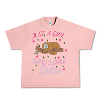 Salmon Just A Girl Who Lowes Sloths Urban Heavy Tee - Bettercallsaul