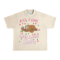 Sandshell Just A Girl Who Lowes Sloths Urban Heavy Tee - Bettercallsaul