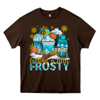 Chocolate Brown feeling a little frosty coffee cups Heavy Core Tee - NancyCooperArtShop