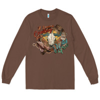 Chestnut Cowboy wild and free western Long Sleeve Tee - HowdyJamesFarm