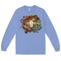 Colony Blue Cowboy wild and free western Long Sleeve Tee - HowdyJamesFarm