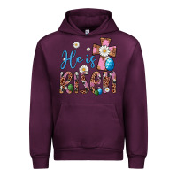 Mauve Wine he is risen cross Urban Hoodie - Artiststas