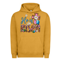 Pigment Peanut Butter he is risen cross Urban Hoodie - Artiststas