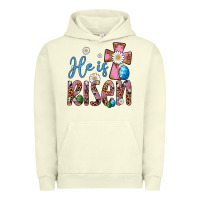 Pigment Pistachio he is risen cross Urban Hoodie - Artiststas