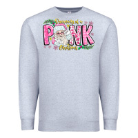 Heather Grey dreaming of a pink christmas Premium Sweatshirt - CowhideDigitalArt