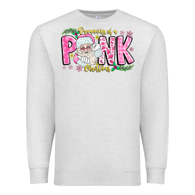 Dreaming Of A Pink Christmas Premium Sweatshirt by CowhideDigitalArt | Teevron