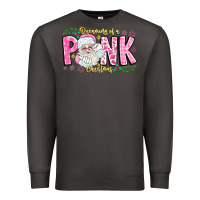 Smoke dreaming of a pink christmas Premium Sweatshirt - CowhideDigitalArt