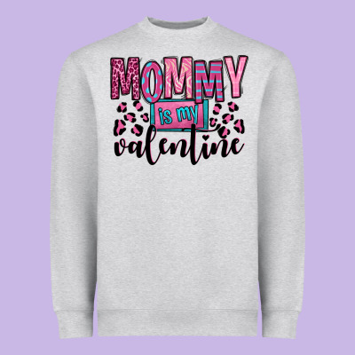 Mommy Is My Valentine Heavyweight Sweatshirt Designed By Oliviacreatesart