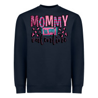 Navy mommy is my valentine Heavyweight Sweatshirt - OliviaCreatesArt