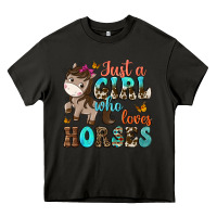 Asphalt just a girl who loves horses Heavy Core Tee - NancyCooperArtShop
