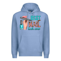 Colony Blue best nail tech ever bbs Premium Hoodie - BundleAndBundleShop