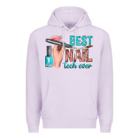 Lilac best nail tech ever bbs Premium Hoodie - BundleAndBundleShop
