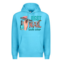 Ocean Blue best nail tech ever bbs Premium Hoodie - BundleAndBundleShop