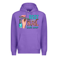 Purple best nail tech ever bbs Premium Hoodie - BundleAndBundleShop