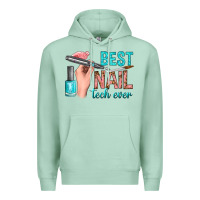 Seafoam best nail tech ever bbs Premium Hoodie - BundleAndBundleShop