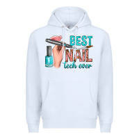 White best nail tech ever bbs Premium Hoodie - BundleAndBundleShop