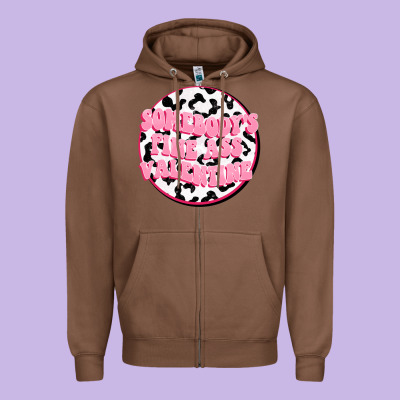 Somebody's Fine Ass Valentine Zipper Hoodie Designed By Fadigitalartstudio