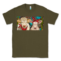 Army Green Charolais bull and calf Classic Tee - RanaPortraitStore