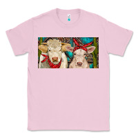 Bubblegum Pink Charolais bull and calf Classic Tee - RanaPortraitStore