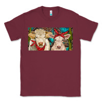Burgundy Charolais bull and calf Classic Tee - RanaPortraitStore
