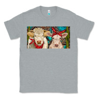 Heather Grey Charolais bull and calf Classic Tee - RanaPortraitStore