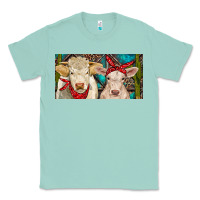Seafoam Charolais bull and calf Classic Tee - RanaPortraitStore
