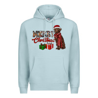 Blue Mist merry christmas labrador retriever Premium Hoodie - RanaPortraitStore