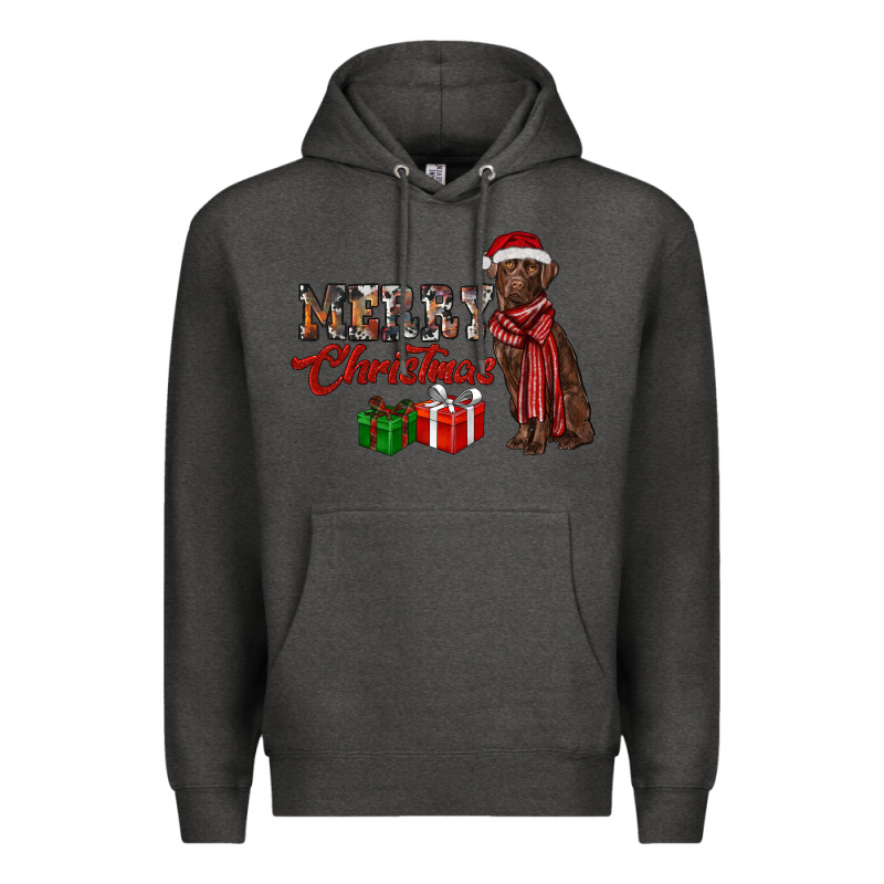 Merry Christmas Labrador Retriever Premium Hoodie by RanaPortraitStore | Teevron