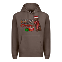 Coffee merry christmas labrador retriever Premium Hoodie - RanaPortraitStore