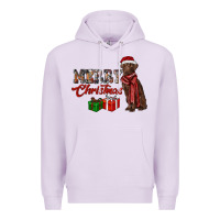 Lilac merry christmas labrador retriever Premium Hoodie - RanaPortraitStore