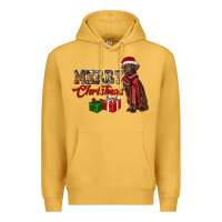 Mustard merry christmas labrador retriever Premium Hoodie - RanaPortraitStore