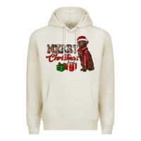 Oatmeal Heather merry christmas labrador retriever Premium Hoodie - RanaPortraitStore