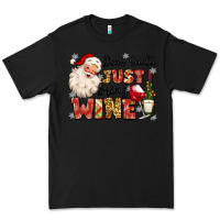Black dear santa just bring wine Premium Tee - MaliasSmallBusiness
