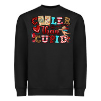 Black cooler than cupid Heavyweight Sweatshirt - OliviaCreatesArt